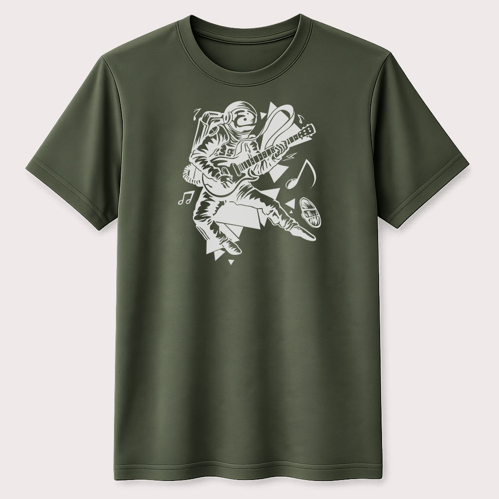 Space Guitarist Graphic Tee Music Lover Rock Fan Astronaut Unisex Tee