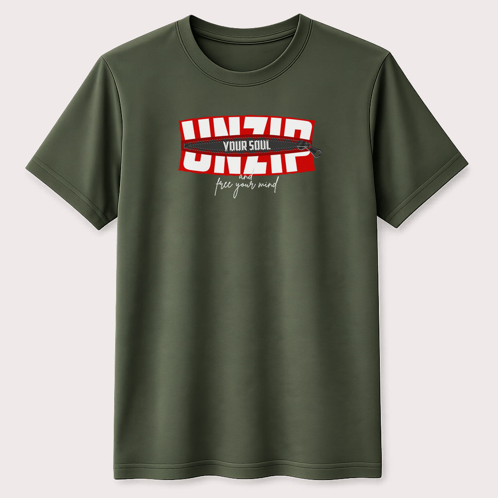 Zip Your Soul Graphic T-Shirt Positive Inspirational Quote Unisex Tee