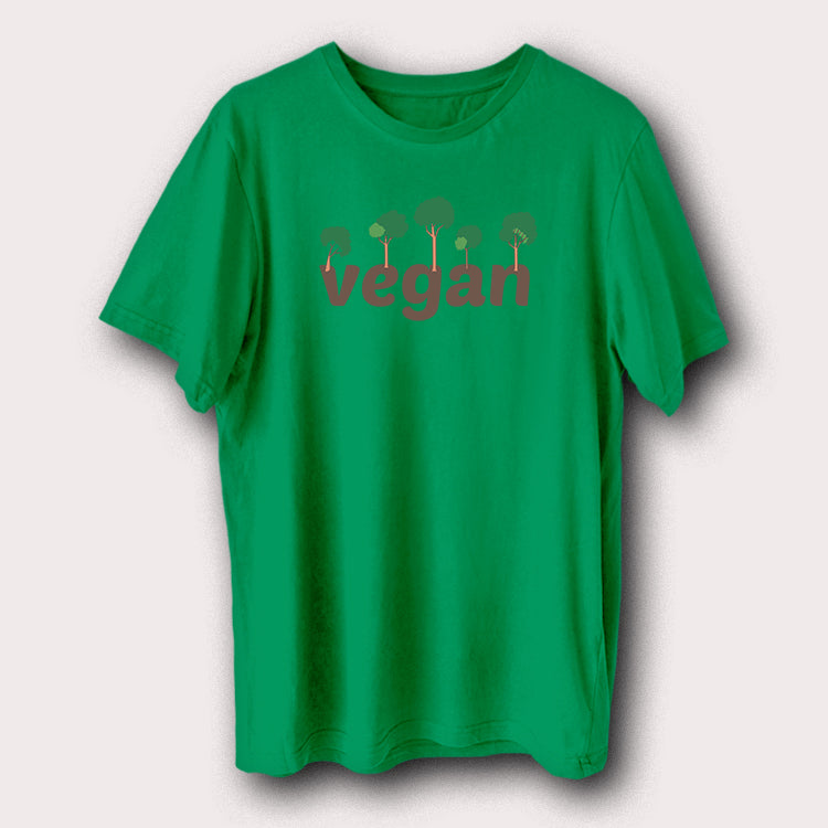 Minimalist Vegan Tree T-Shirt Nature Inspired Plant-Based Graphic Tee