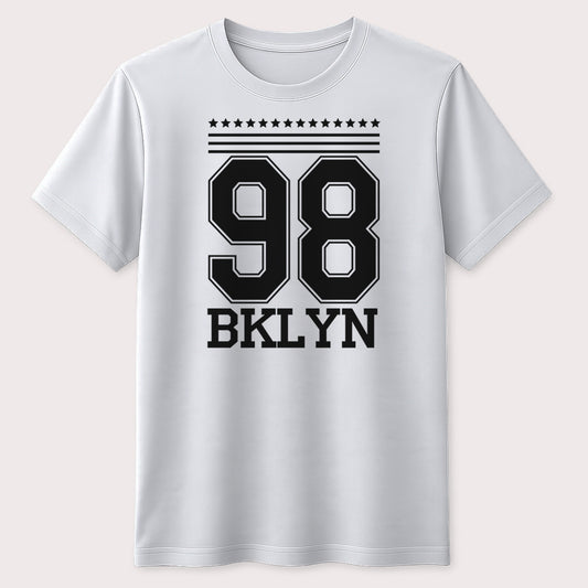 98 BKLYN Varsity Graphic T-Shirt Classic Brooklyn Streetwear Tee