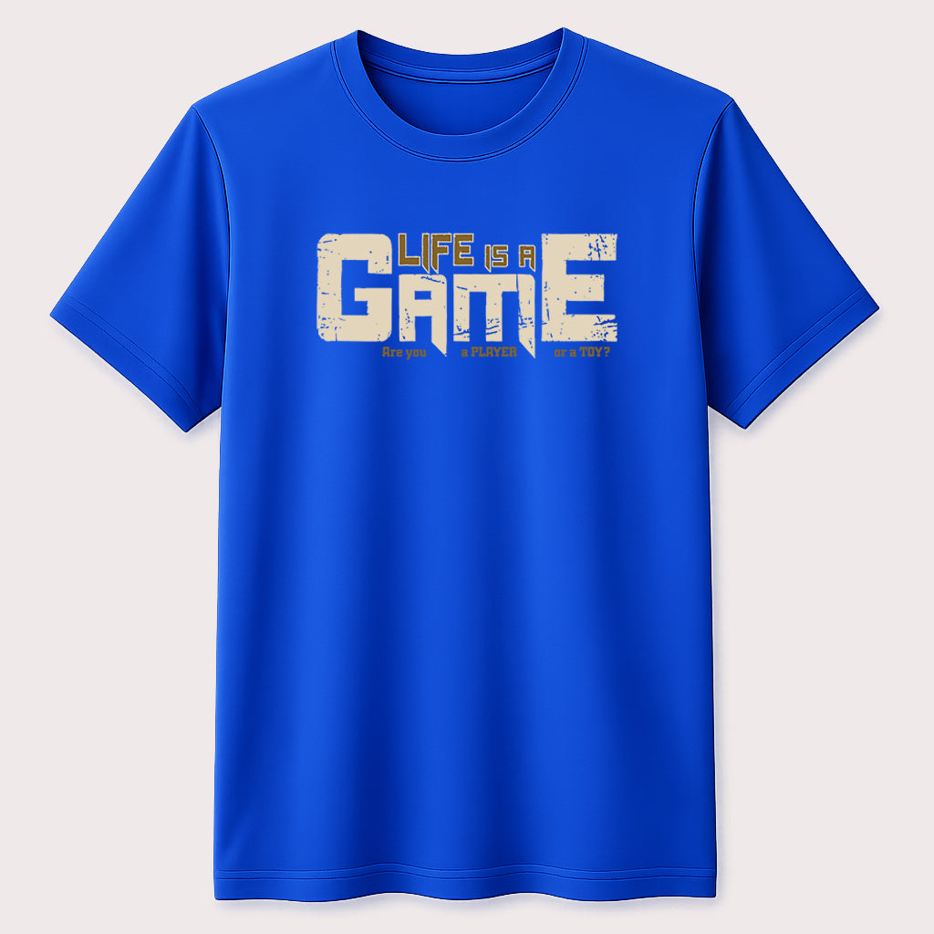 Life Is a Game Graphic T-Shirt Inspirational Gamer Quote Casual Tee