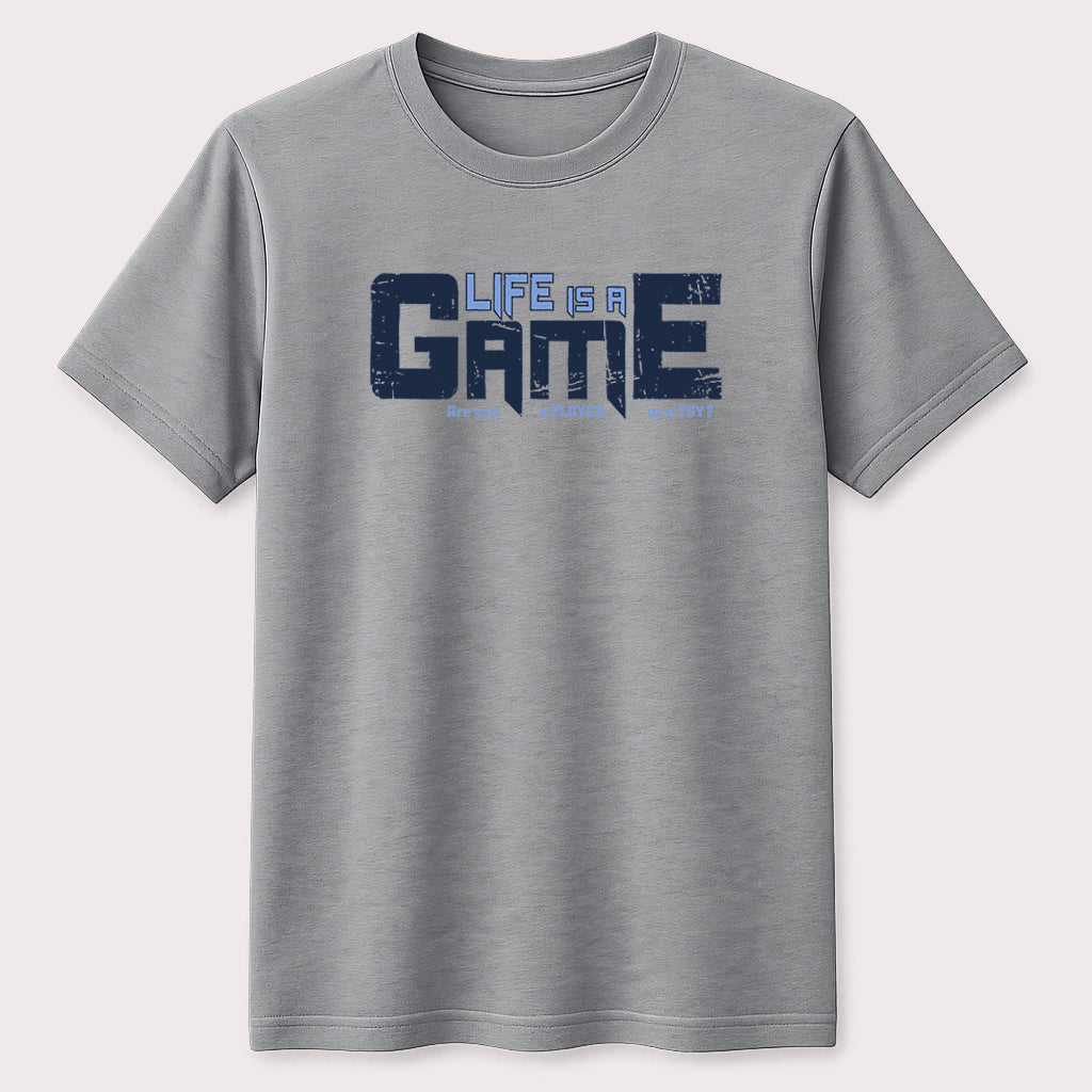 Life Is a Game Graphic T-Shirt Inspirational Gamer Quote Casual Tee