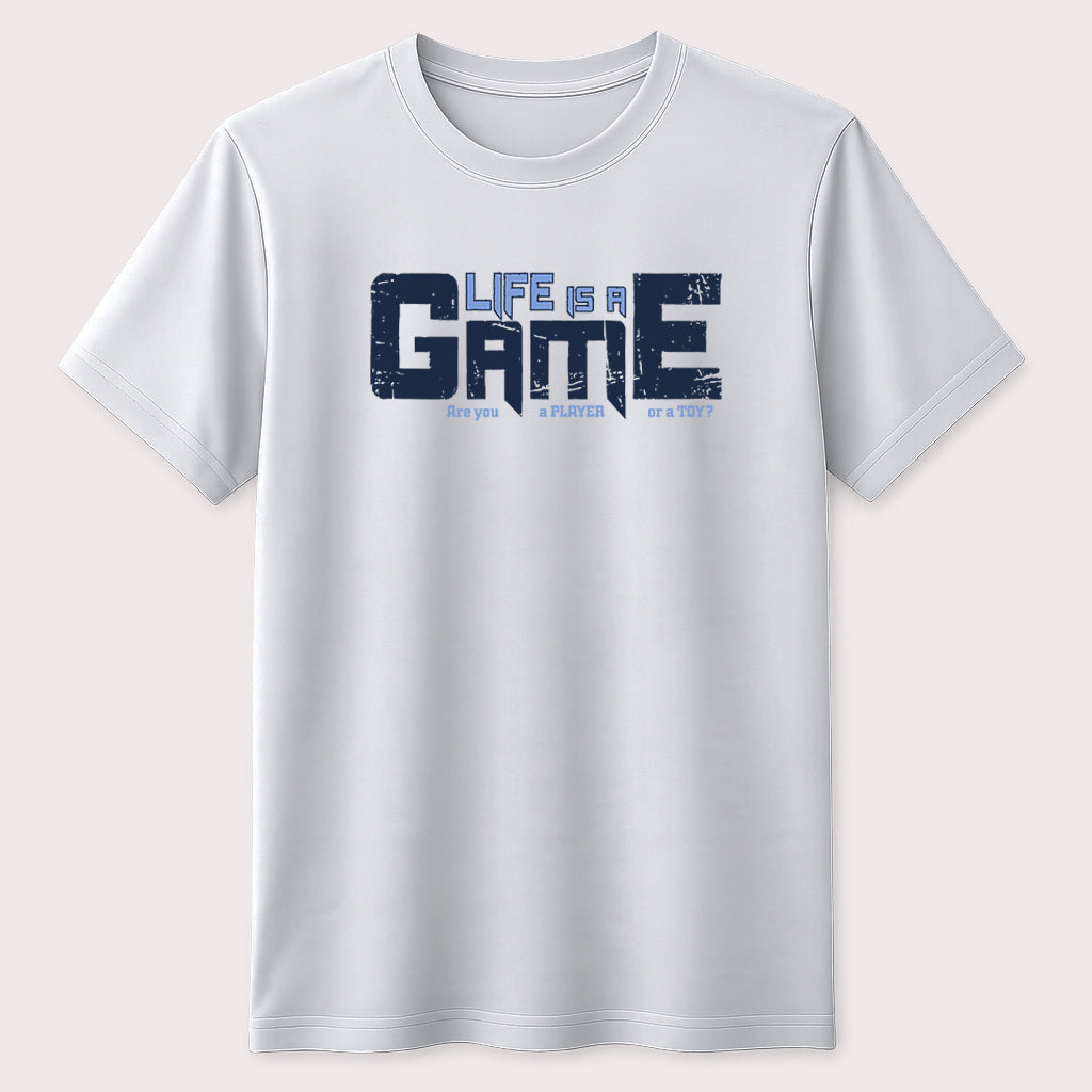 Life Is a Game Graphic T-Shirt Inspirational Gamer Quote Casual Tee