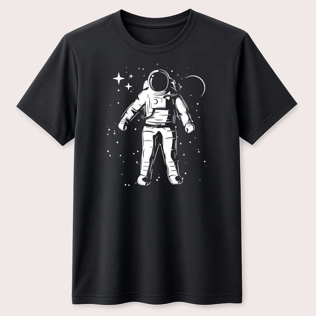Astronaut in Space Graphic T-Shirt Cosmic Adventure Galaxy Unisex Tee
