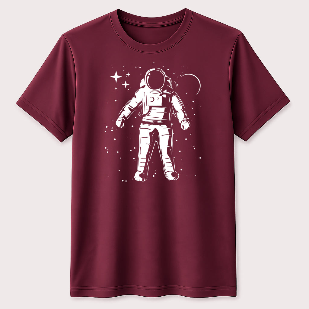 Astronaut in Space Graphic T-Shirt Cosmic Adventure Galaxy Unisex Tee