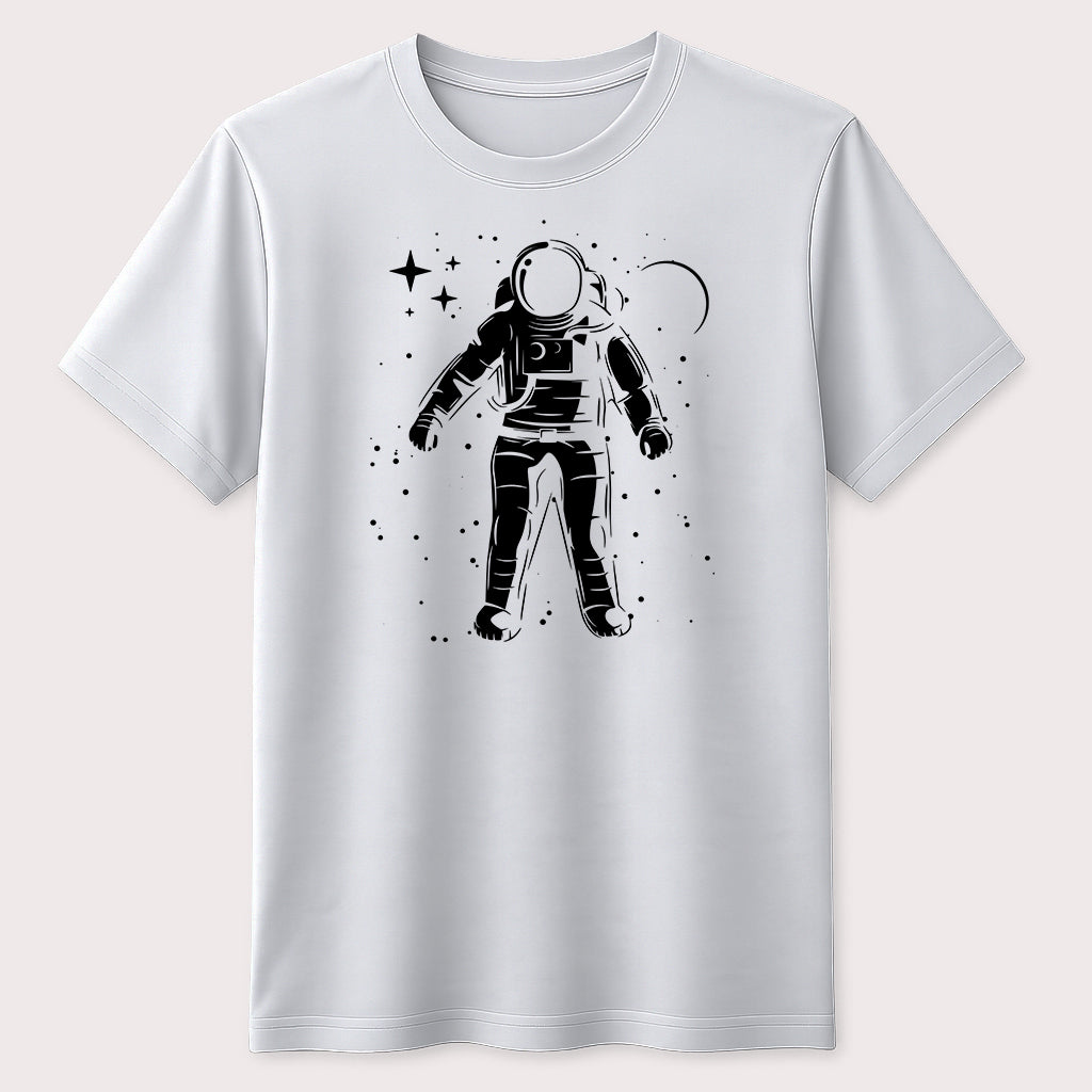 Astronaut in Space Graphic T-Shirt Cosmic Adventure Galaxy Unisex Tee
