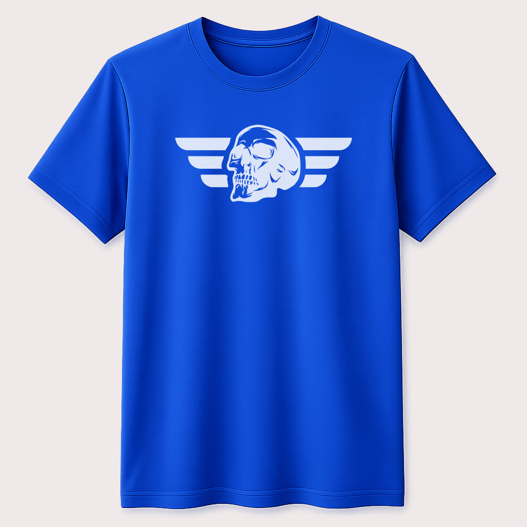 Winged Skull Graphic T-Shirt Gothic Biker Skull Design Unisex Tee