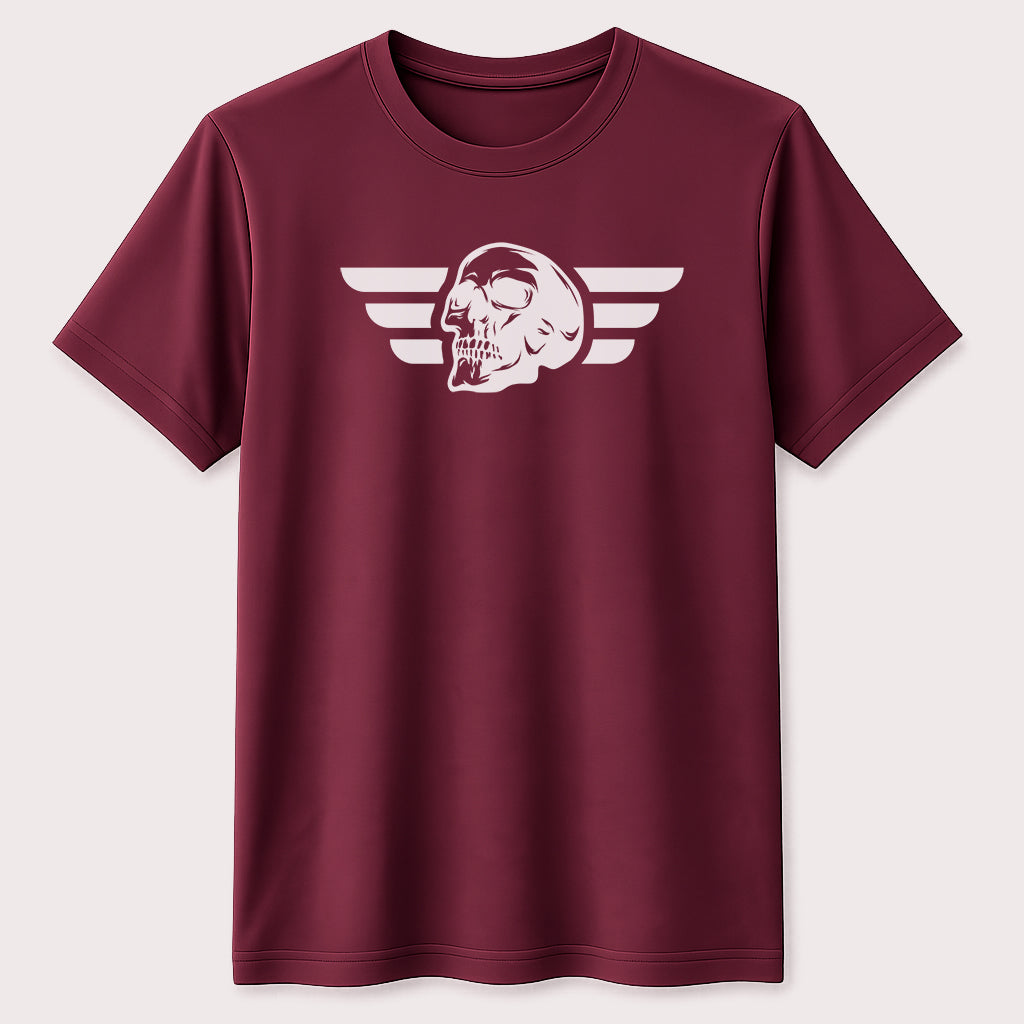 Winged Skull Graphic T-Shirt Gothic Biker Skull Design Unisex Tee