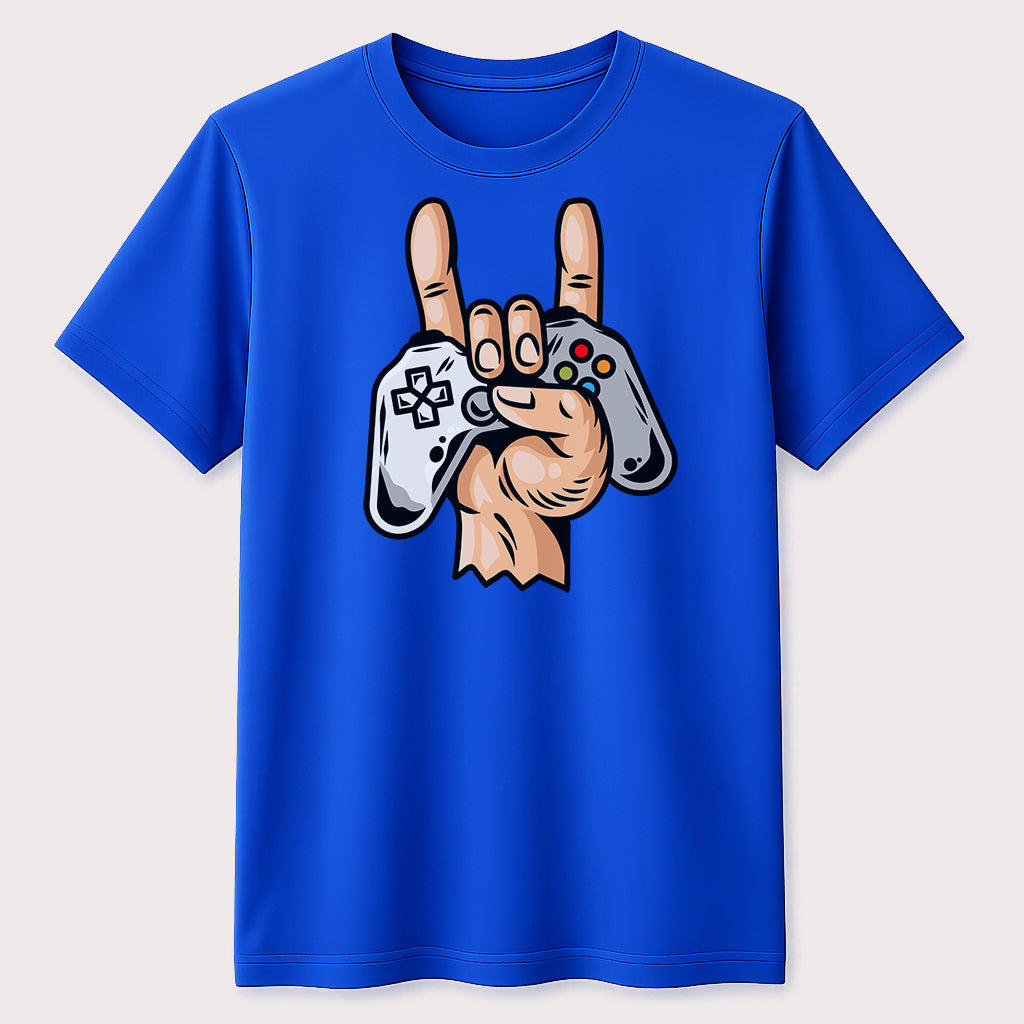 Gaming Hand Sign Video Game Lovers T-Shirt Gamer Controller Unisex Graphic Tee