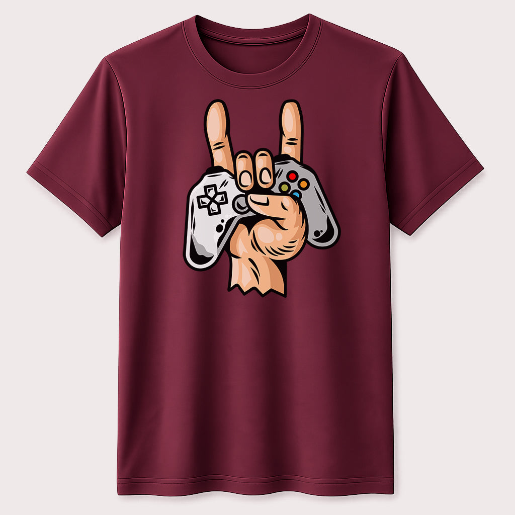 Gaming Hand Sign Video Game Lovers T-Shirt Gamer Controller Unisex Graphic Tee