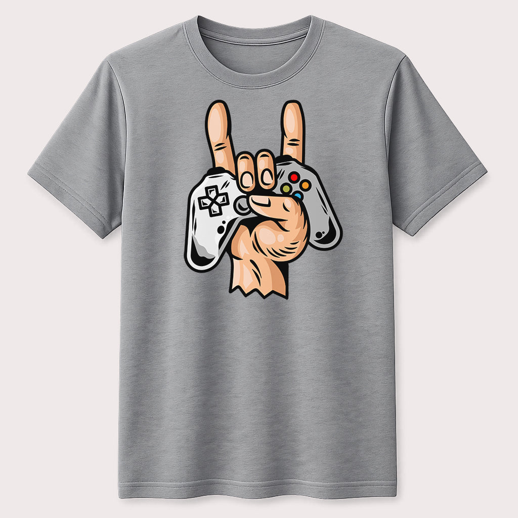 Gaming Hand Sign Video Game Lovers T-Shirt Gamer Controller Unisex Graphic Tee