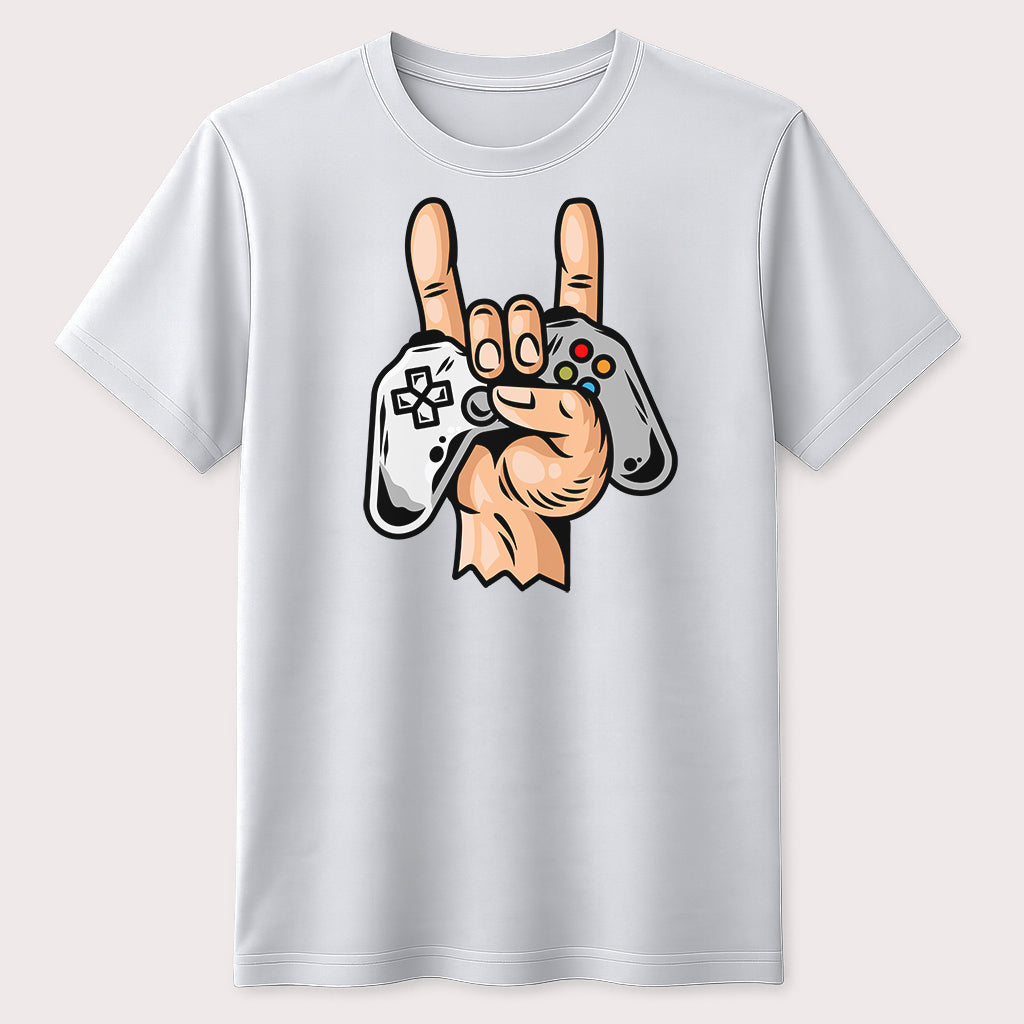 Gaming Hand Sign Video Game Lovers T-Shirt Gamer Controller Unisex Graphic Tee