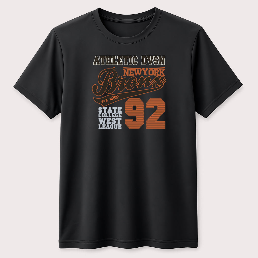 Bronx New York 92 Athletic Graphic T-Shirt Vintage Varsity Streetwear Unisex Tee