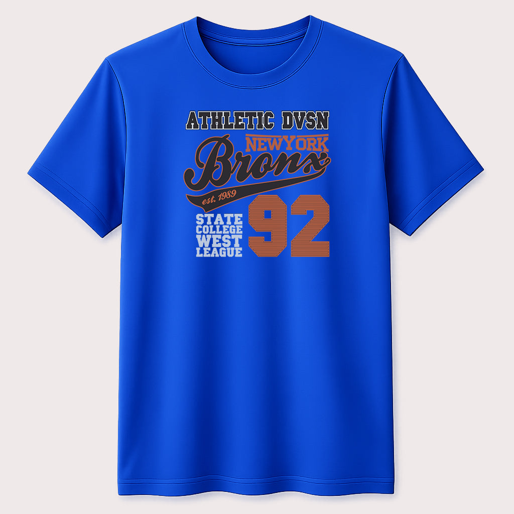 Bronx New York 92 Athletic Graphic T-Shirt Vintage Varsity Streetwear Unisex Tee