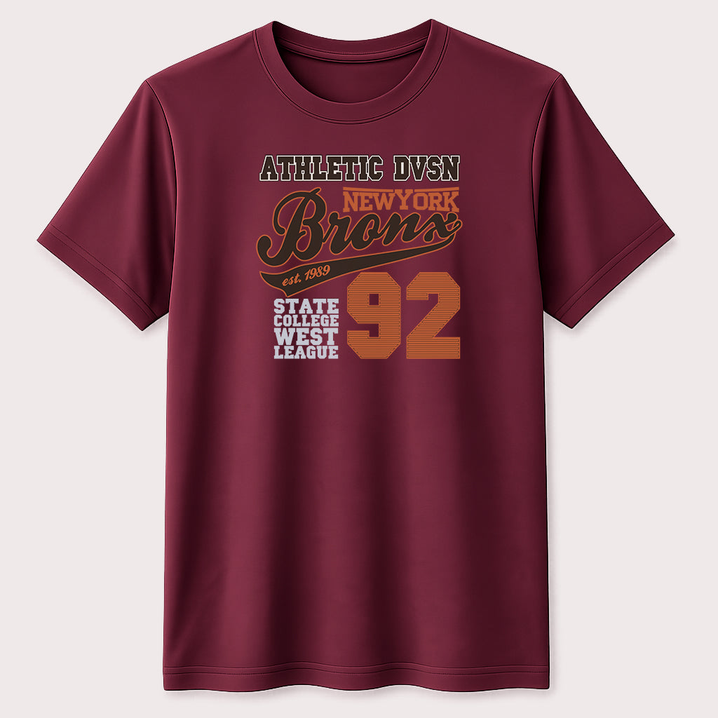 Bronx New York 92 Athletic Graphic T-Shirt Vintage Varsity Streetwear Unisex Tee