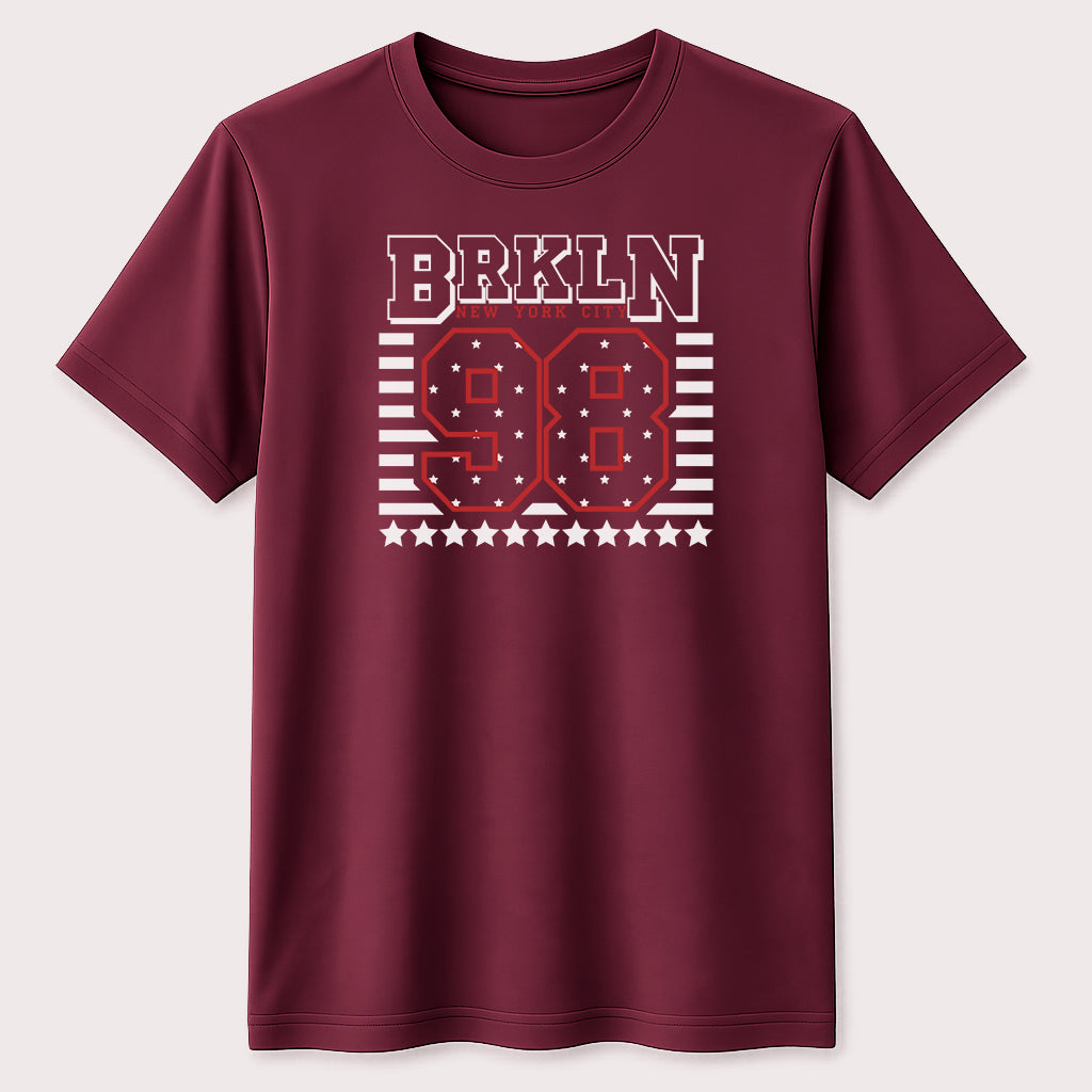 BRKLN 98 New York City Graphic T-Shirt Vintage Brooklyn Varsity Streetwear Unisex Tee