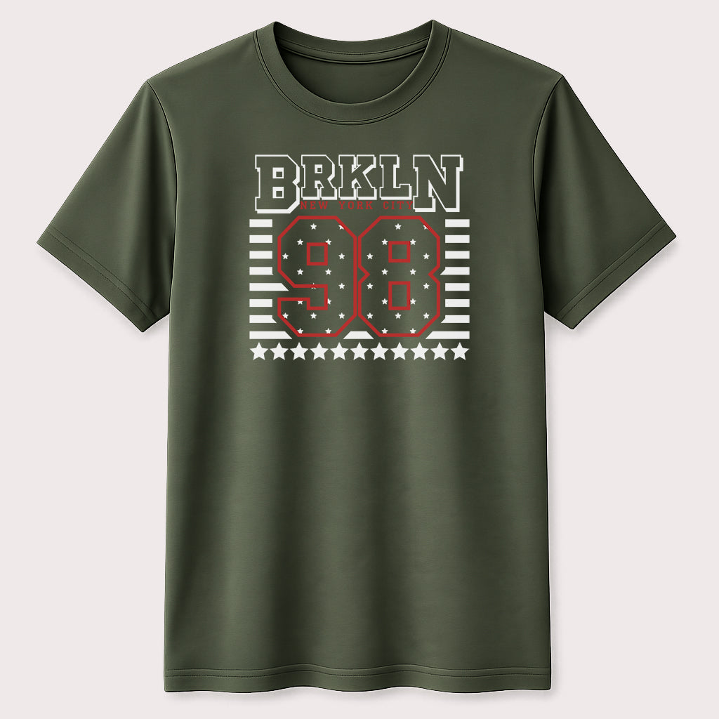 BRKLN 98 New York City Graphic T-Shirt Vintage Brooklyn Varsity Streetwear Unisex Tee