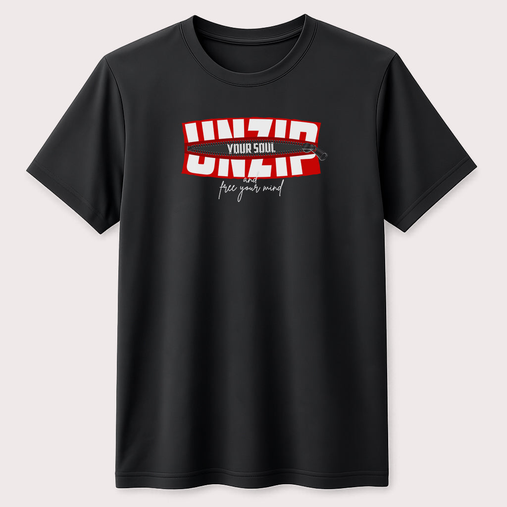 Zip Your Soul Graphic T-Shirt Positive Inspirational Quote Unisex Tee