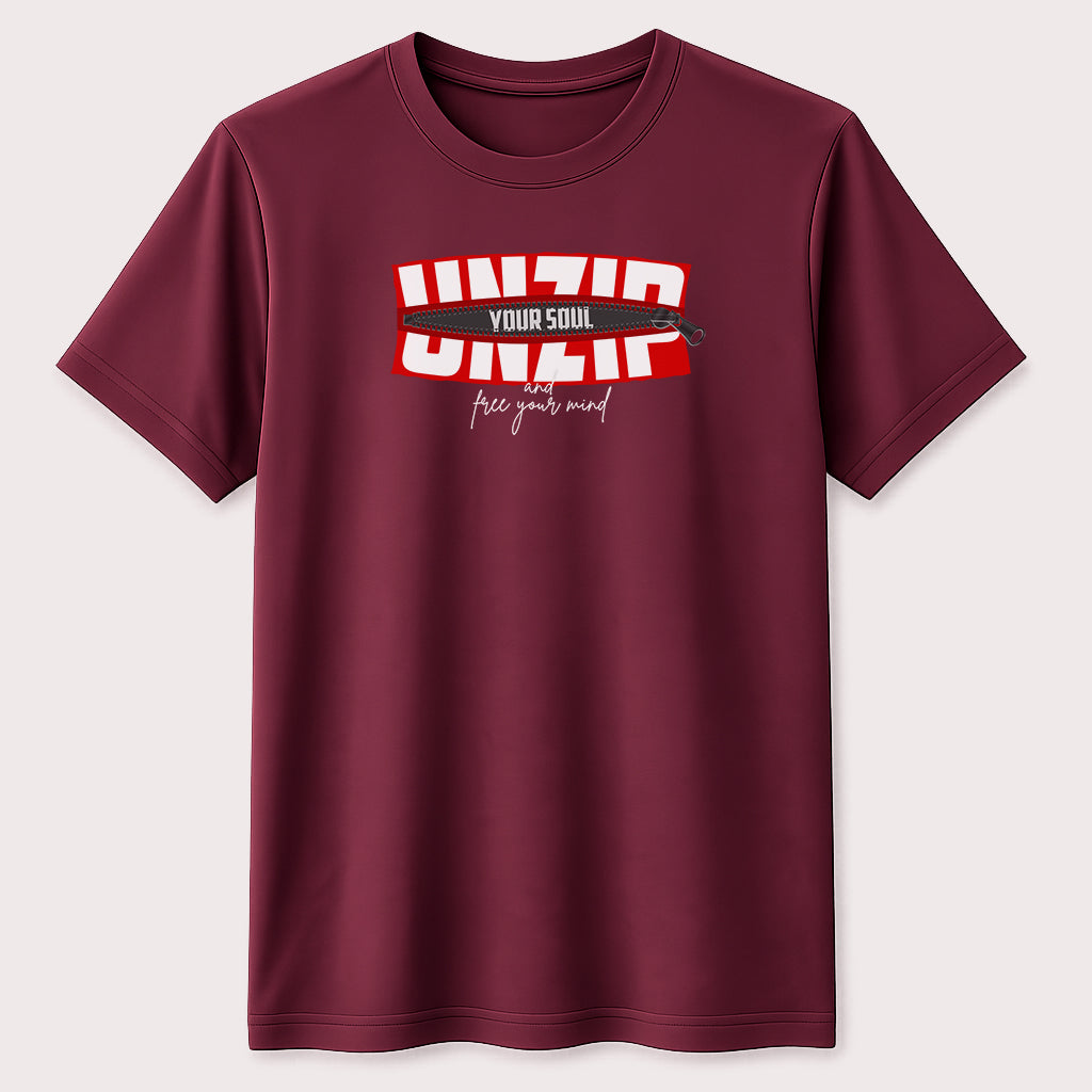 Zip Your Soul Graphic T-Shirt Positive Inspirational Quote Unisex Tee