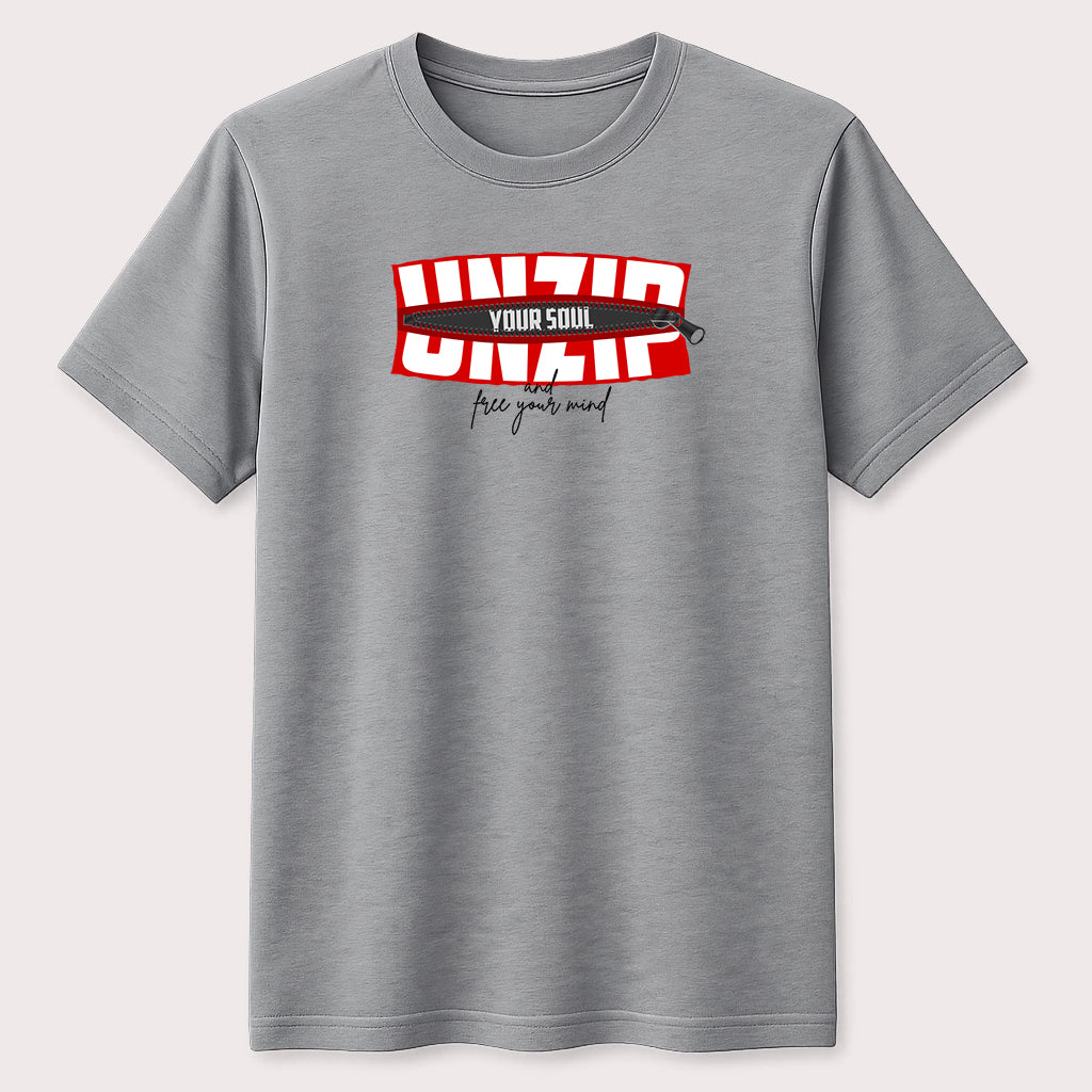 Zip Your Soul Graphic T-Shirt Positive Inspirational Quote Unisex Tee