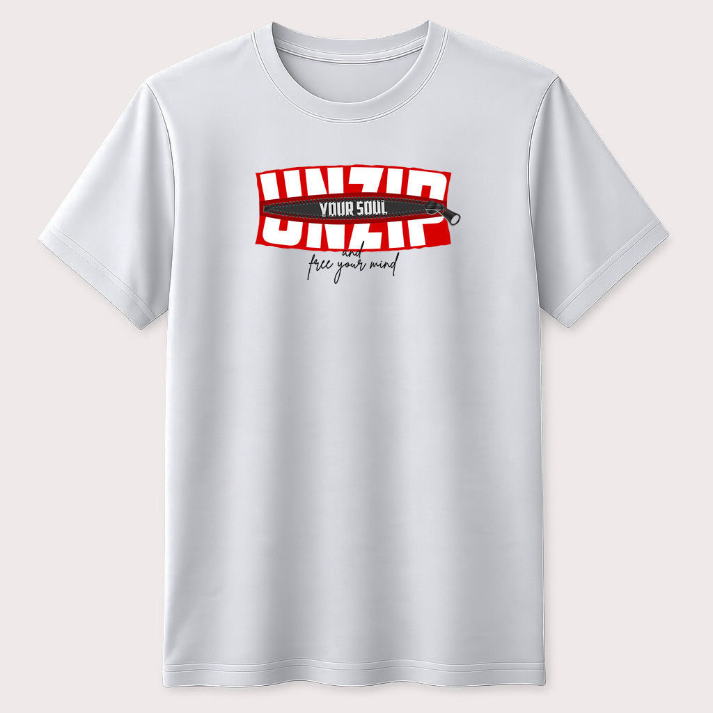 Zip Your Soul Graphic T-Shirt Positive Inspirational Quote Unisex Tee
