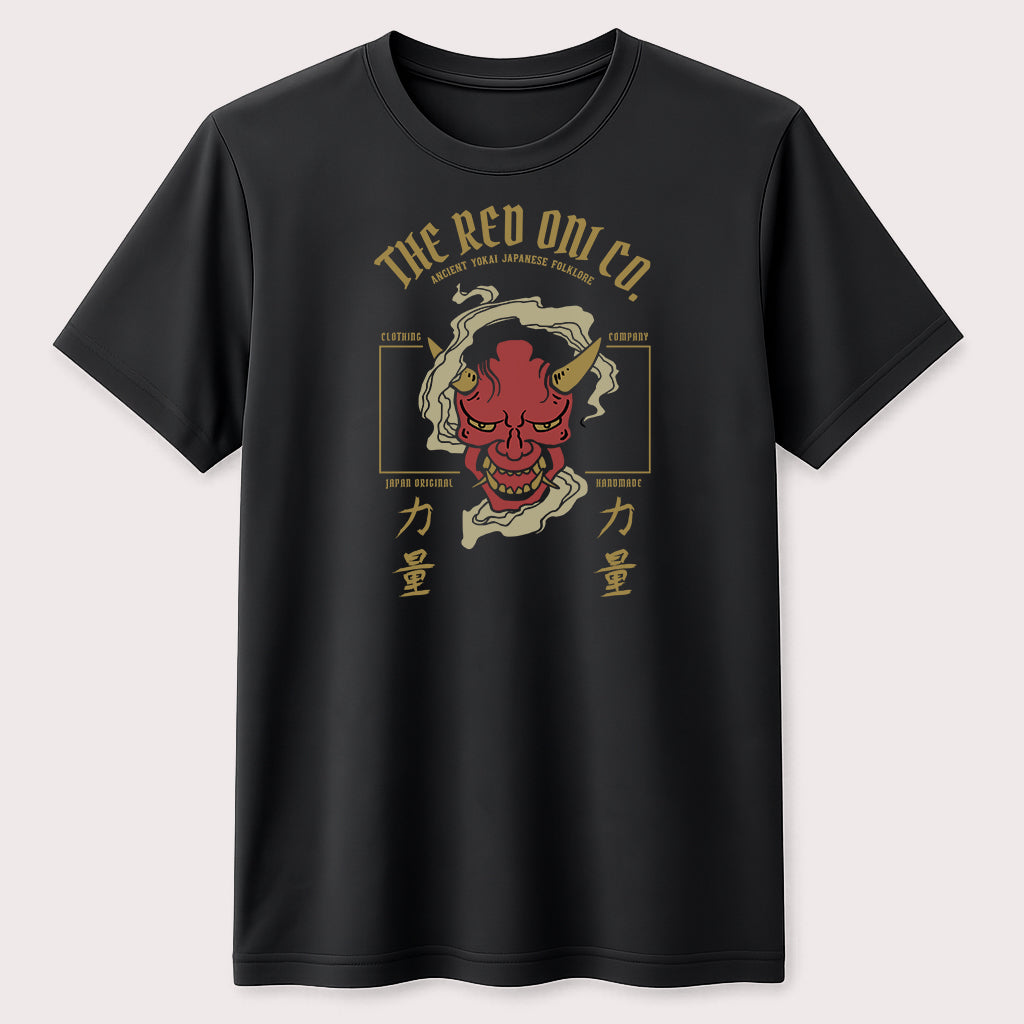 Red Oni Yokai Graphic T-Shirt Japanese Folklore Unisex Tee
