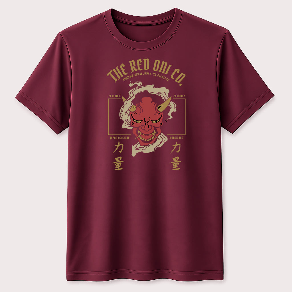Red Oni Yokai Graphic T-Shirt Japanese Folklore Unisex Tee