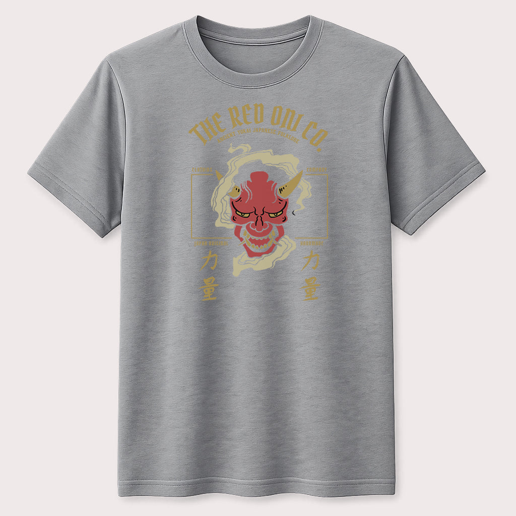 Red Oni Yokai Graphic T-Shirt Japanese Folklore Unisex Tee