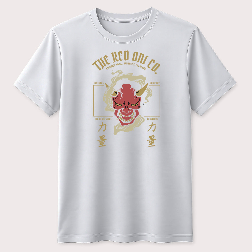 Red Oni Yokai Graphic T-Shirt Japanese Folklore Unisex Tee