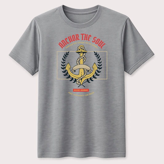 Anchor The Soul Graphic T-Shirt Nautical Maritime Sailor Unisex Tee