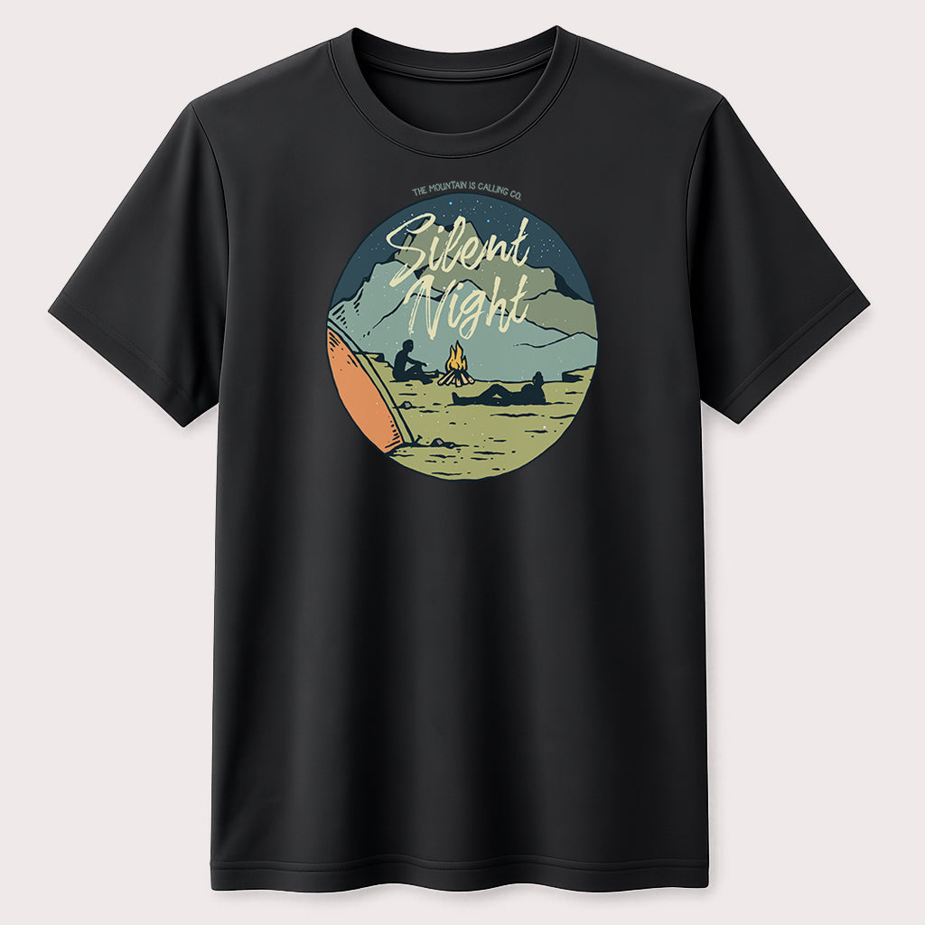 Silent Night Camping Graphic T-Shirt Outdoor Adventure Unisex Tee
