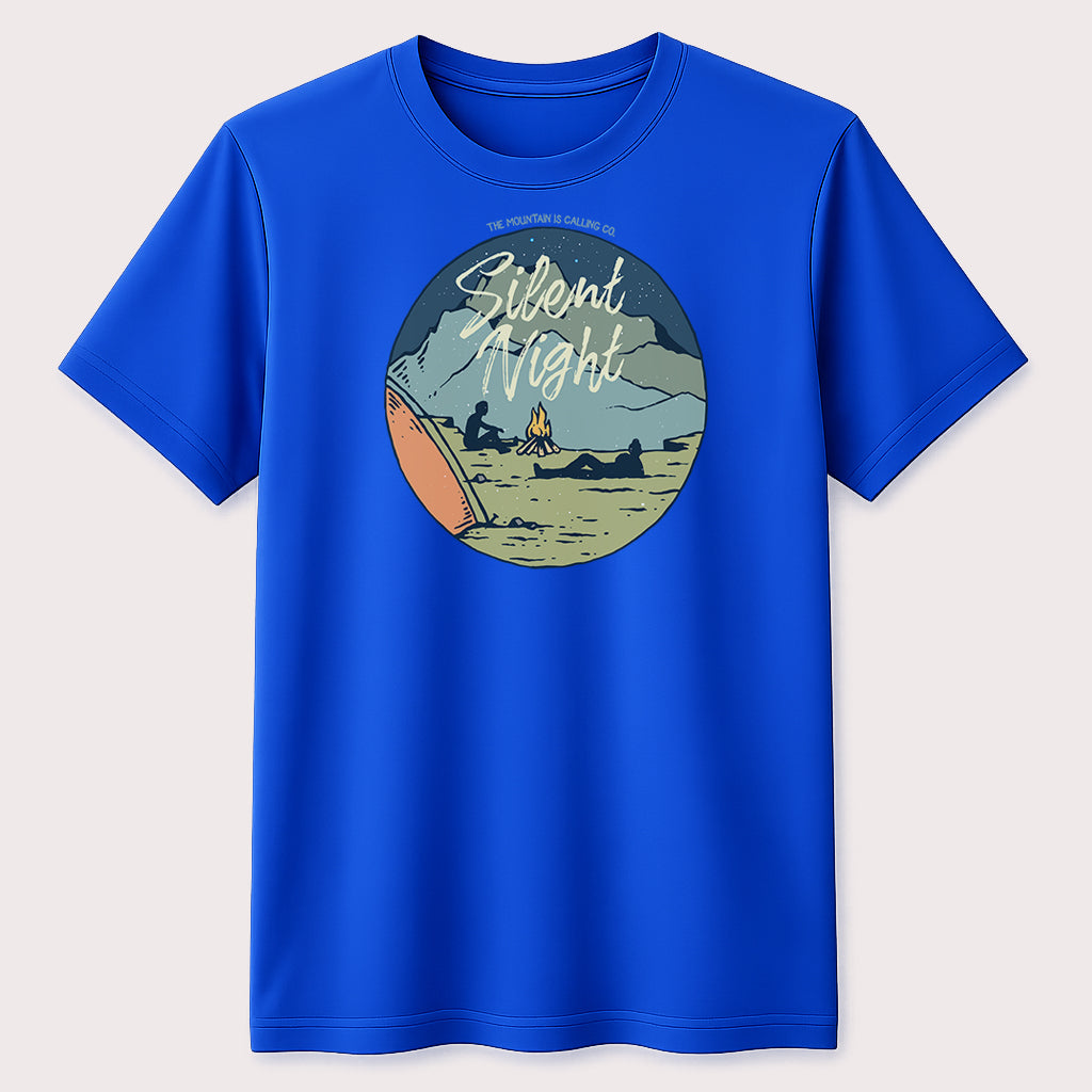 Silent Night Camping Graphic T-Shirt Outdoor Adventure Unisex Tee