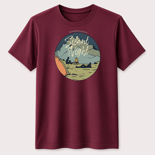 Silent Night Camping Graphic T-Shirt Outdoor Adventure Unisex Tee