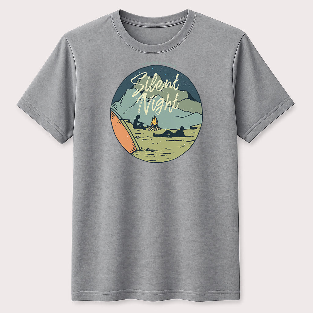 Silent Night Camping Graphic T-Shirt Outdoor Adventure Unisex Tee
