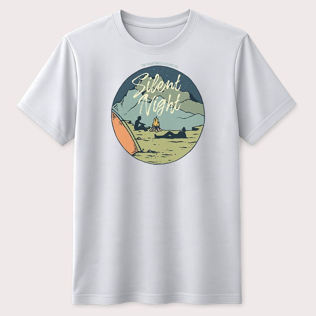 Silent Night Camping Graphic T-Shirt Outdoor Adventure Unisex Tee