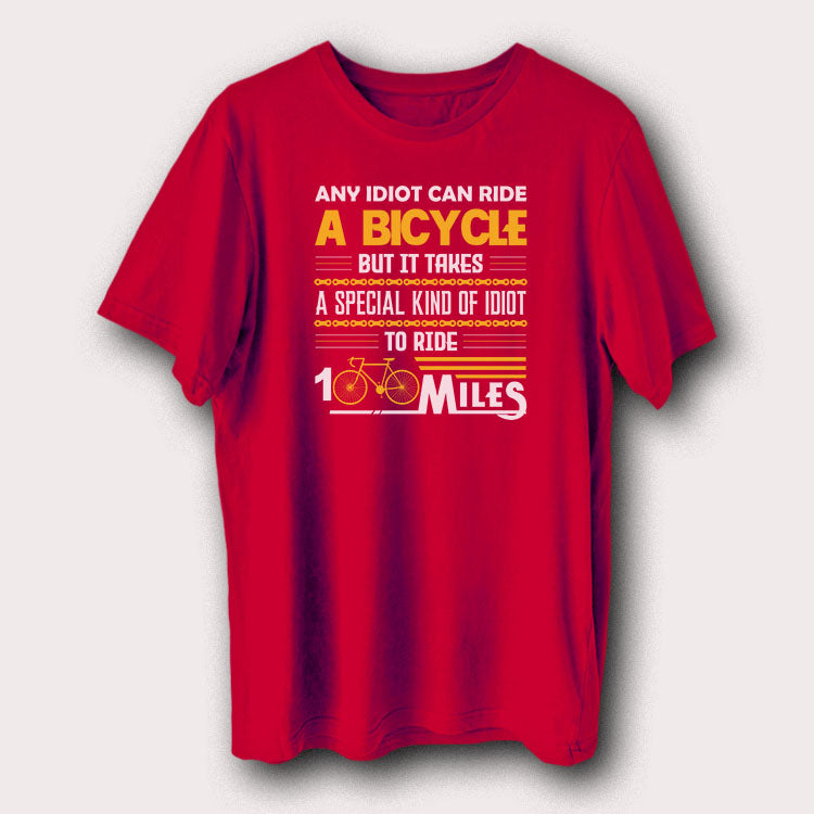 Any Idiot Can Ride A Bicycle Funny Cycling Men's T-Shirt