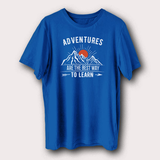 Adventure Are The Best Way To Learn Camping Outdoor Travel Men's T-Shirt