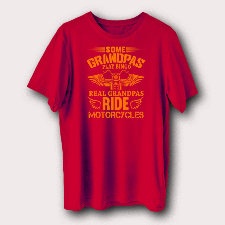 Real Grandpas Ride Motorcycles Motorbike Biker Men's T-Shirt
