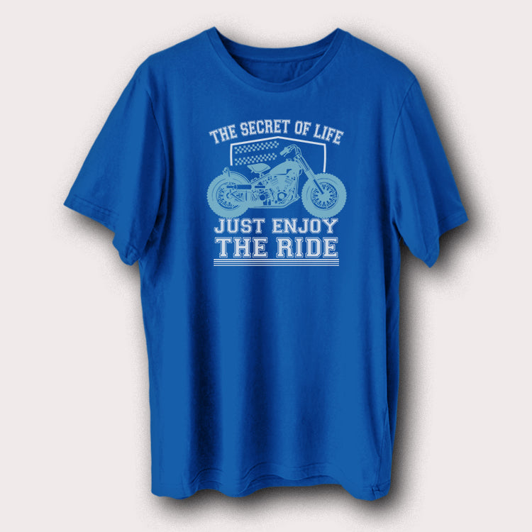 The Secret Of Life Just Enjoy The Ride Motorcycle Biker Men's T-Shirt