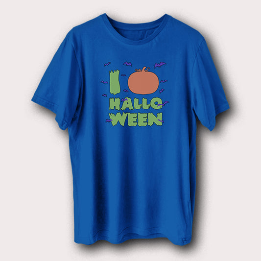 I Love Halloween Pumpkin & Bats Funny Halloween Men's T-Shirt