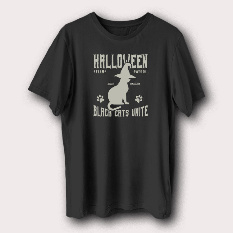 Halloween Black Cats Unite Funny Halloween Men's T-Shirt