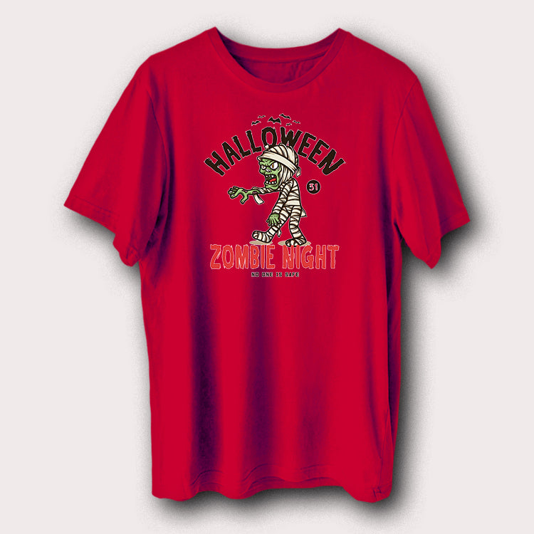 Halloween Zombie Night No One Is Safe Scary Halloween Men's T-Shirt