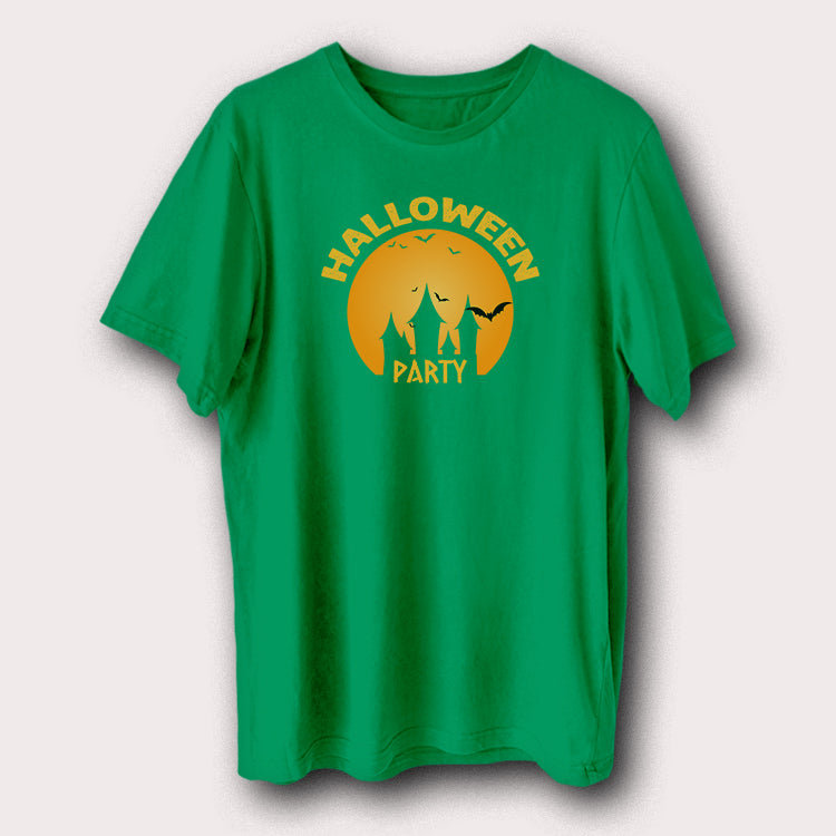 Halloween Party Funny Moon & Bats Halloween Day Men's T-Shirt