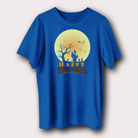 Happy Halloween Moon & Tree Halloween Day Men's T-Shirt