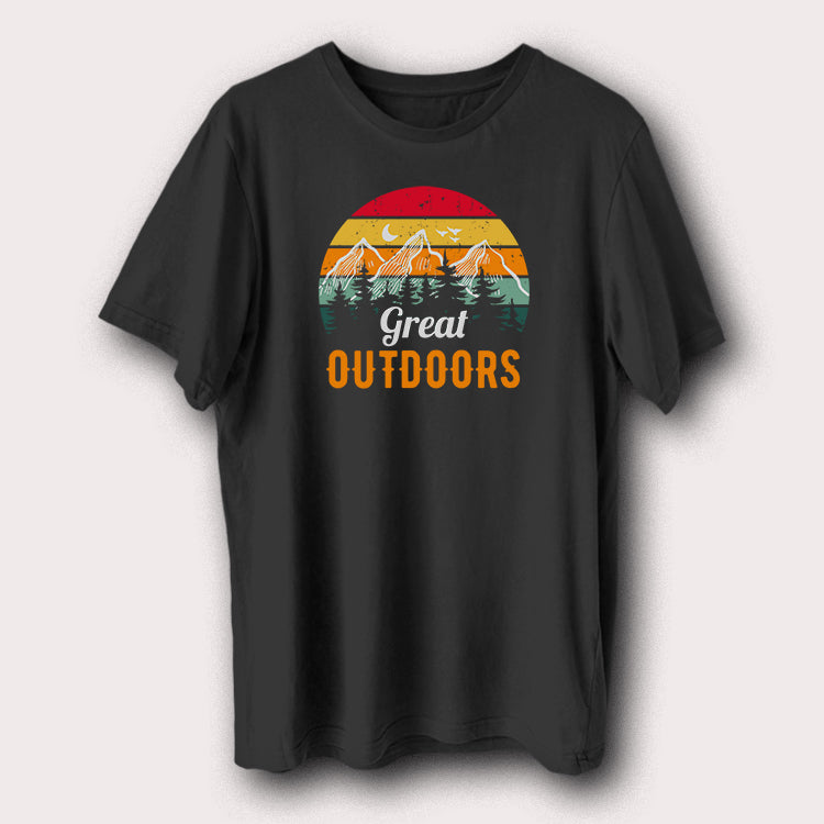 Great Outdoors Camping Men's T-Shirt Vintage Outdoor Adventure Tee