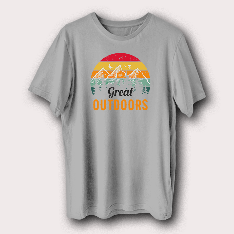 Great Outdoors Camping Men's T-Shirt Vintage Outdoor Adventure Tee