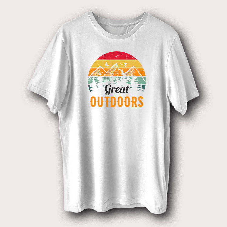 Great Outdoors Camping Men's T-Shirt Vintage Outdoor Adventure Tee