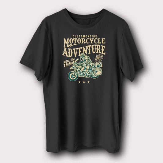 Motorcycle Adventure Vintage Rider T-Shirt Bikers & Travel Enthusiasts Graphic Tee