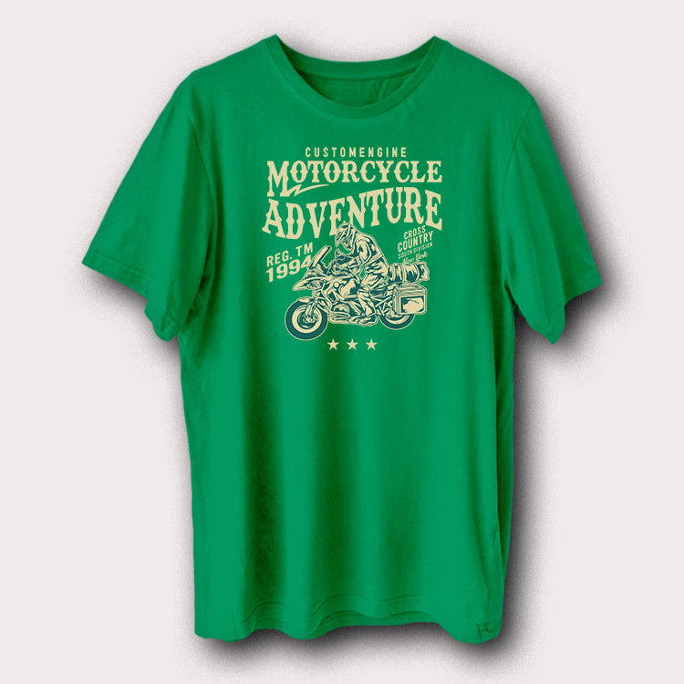Motorcycle Adventure Vintage Rider T-Shirt Bikers & Travel Enthusiasts Graphic Tee