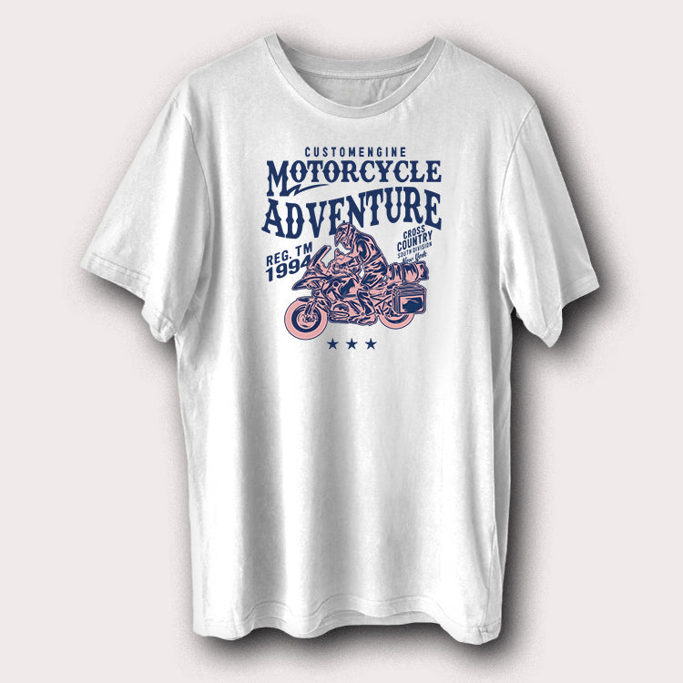 Motorcycle Adventure Vintage Rider T-Shirt Bikers & Travel Enthusiasts Graphic Tee